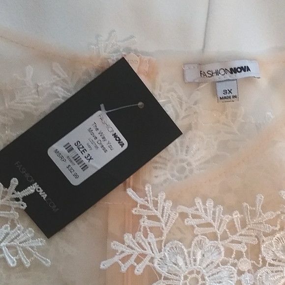 Plus Size Fashion Nova "The Way You Move" Ivory Dress (3X) - Picture 10 of 16